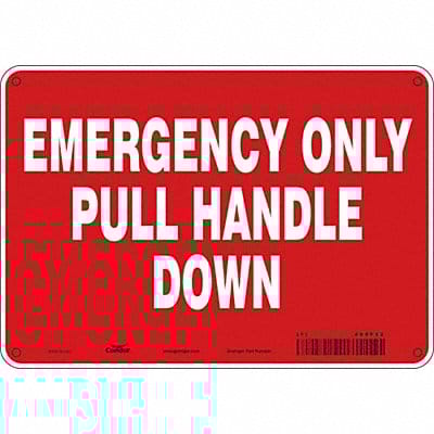 Safety Sign 7 in x 10 in Polyethylene
