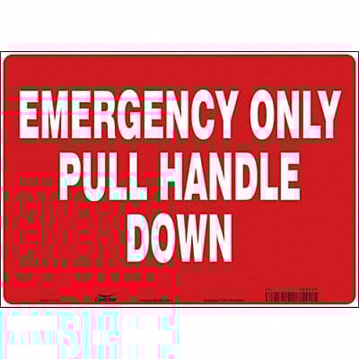 Safety Sign 10 in x 14 in Vinyl