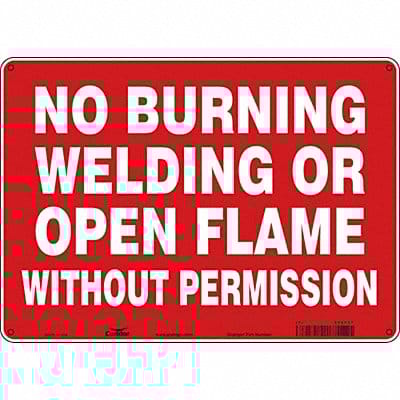 Safety Sign 10 inx14 in Aluminum