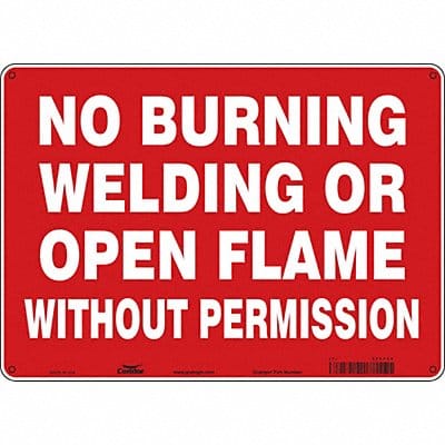Safety Sign 10 in x 14 in Polyethylene