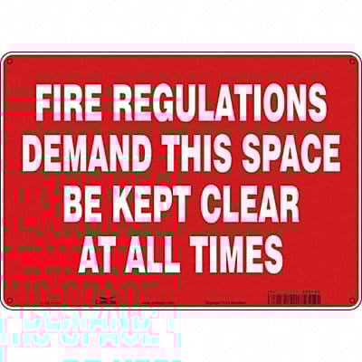 Safety Sign 10 in x 14 in Aluminum