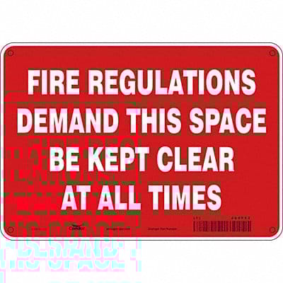 Safety Sign 7 in x 10 in Polyethylene