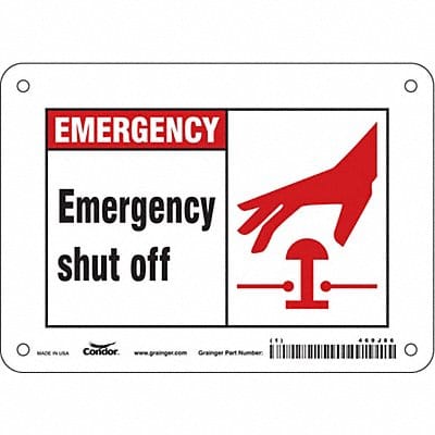 Safety Sign 5 in x 7 in Polyethylene