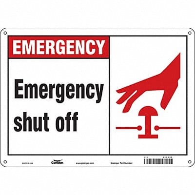 Safety Sign 10 in x 14 in Polyethylene