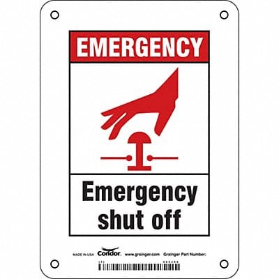 Safety Sign 7 in x 5 in Polyethylene