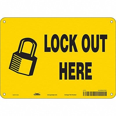 Safety Sign 7 inx10 in Polyethylene