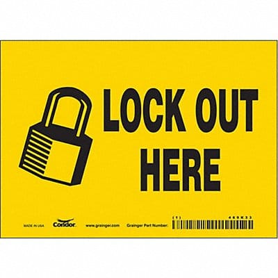 Safety Sign 5 inx7 in Vinyl