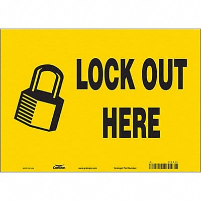 Safety Sign 10 in x 14 in Vinyl