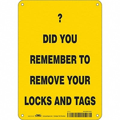 Safety Sign 10 inx7 in Polyethylene