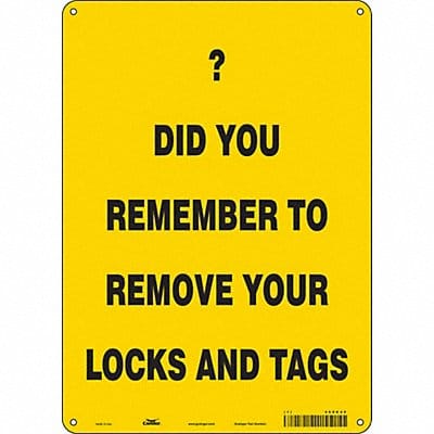Safety Sign 14 inx10 in Polyethylene
