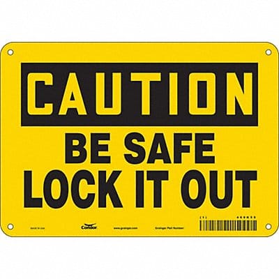 Safety Sign 7 in x 10 in Aluminum