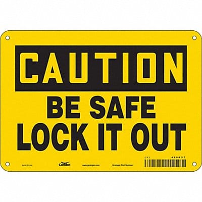 Safety Sign 7 inx10 in Polyethylene