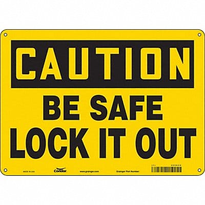 Safety Sign 10 inx14 in Polyethylene
