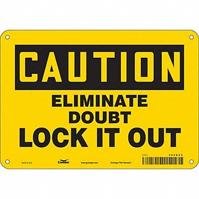 K0102 Safety Sign 7 in x 10 in Polyethylene