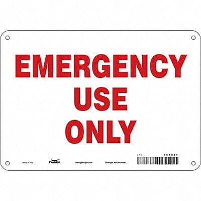 Safety Sign 7 in x 10 in Polyethylene