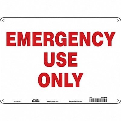 Safety Sign 10 in x 14 in Polyethylene
