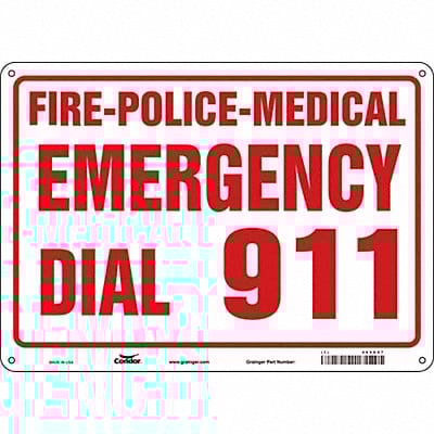 J9329 Safety Sign 10 in x 14 in Aluminum