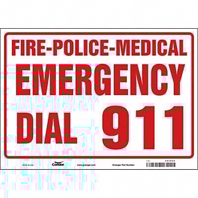 J9329 Safety Sign 10 in x 14 in Glow Vinyl