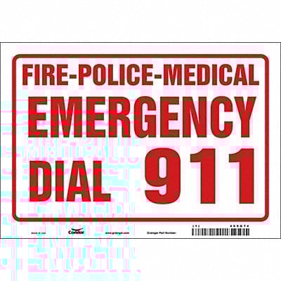 J9329 Safety Sign 7 in x 10 in Vinyl