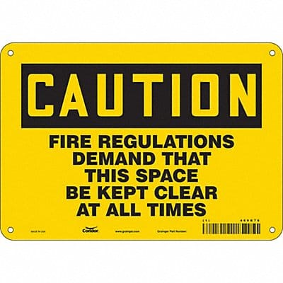 Safety Sign 7 in x 10 in Aluminum