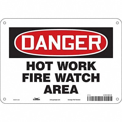 Safety Sign 7 in x 10 in Aluminum
