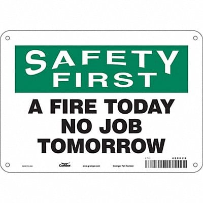 Safety Sign 7 in x 10 in Aluminum