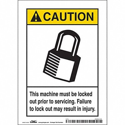 Safety Sign 7 inx5 in Vinyl