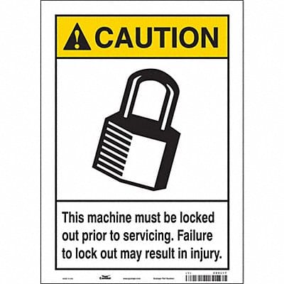 Safety Sign 14 in x 10 in Vinyl