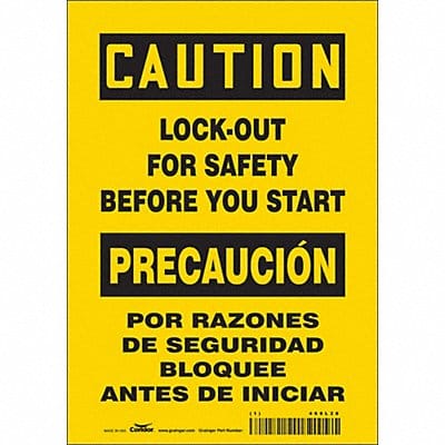 Safety Sign 10 inx7 in Vinyl