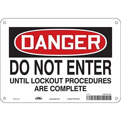 Safety Sign 7 in x 10 in Aluminum