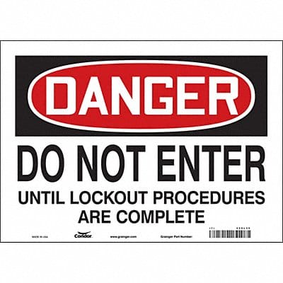 Safety Sign 10 inx14 in Vinyl