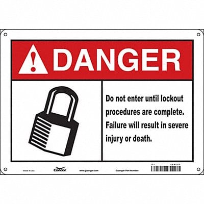 Safety Sign 10 inx14 in Aluminum