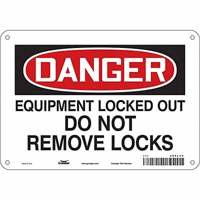 Safety Sign 7 in x 10 in Aluminum