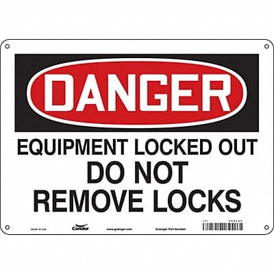 Safety Sign 10 inx14 in Aluminum