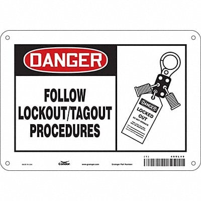 Safety Sign 7 in x 10 in Aluminum