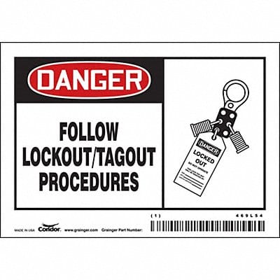 Safety Sign 3 1/2 inx5 in Vinyl