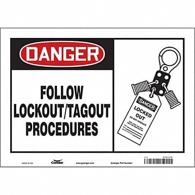 Safety Sign 10 inx14 in Vinyl