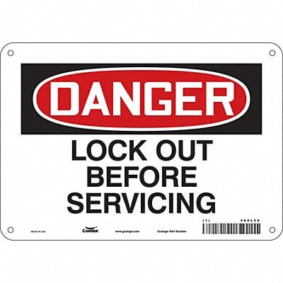 Safety Sign 7 inx10 in Polyethylene