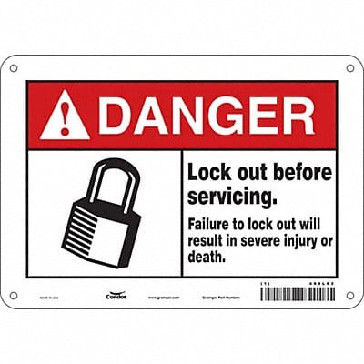 Safety Sign 7 in x 10 in Aluminum