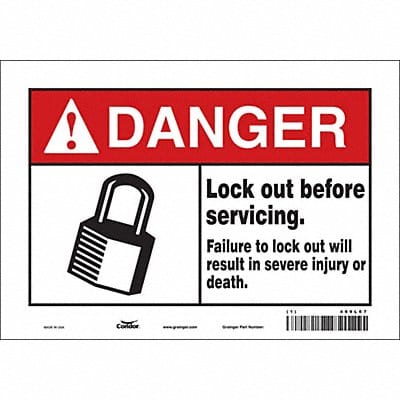 Safety Sign 7 inx10 in Vinyl