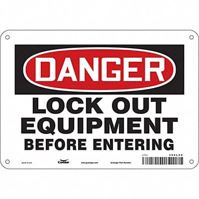 J7708 Safety Sign 7 in x 10 in Aluminum