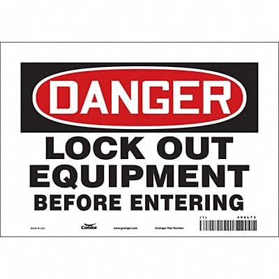 J7708 Safety Sign 7 inx10 in Vinyl