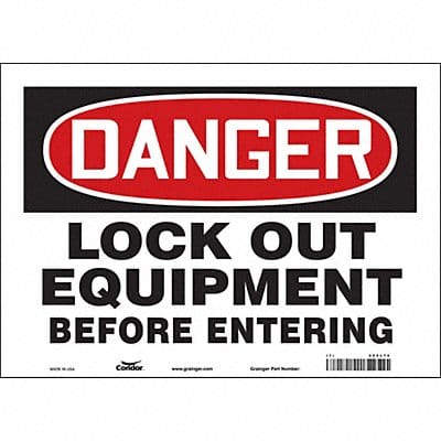J7708 Safety Sign 10 inx14 in Vinyl