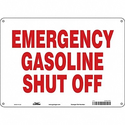Safety Sign 10 in x 14 in Polyethylene