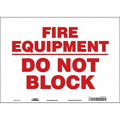 Safety Sign 10 in x 14 in Vinyl