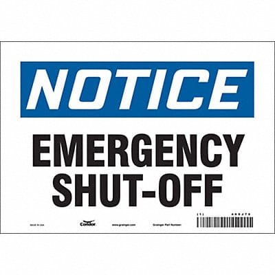 Safety Sign 7 in x 10 in Vinyl