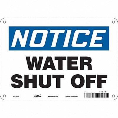 Safety Sign 7 in x 10 in Polyethylene
