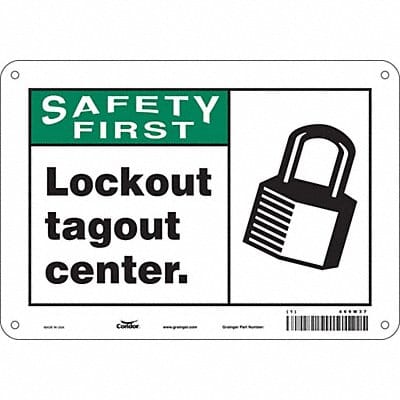 K0131 Safety Sign 7 in x 10 in Aluminum