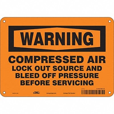 Safety Sign 7 in x 10 in Aluminum