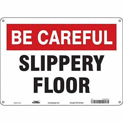 Safety Sign 10 in x 14 in Aluminum